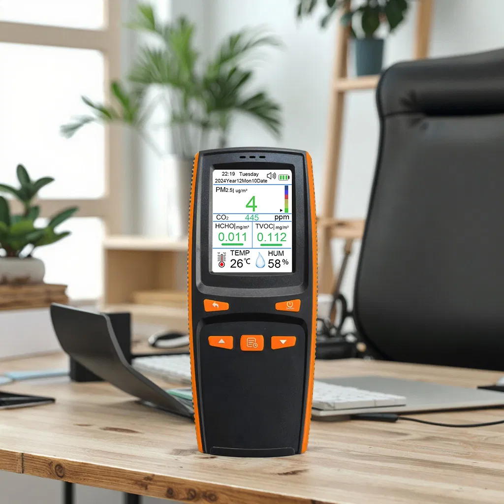 USB Charging Port Air Quality Detector Gas Analyzers with Data Interface Driver Download for Indoor