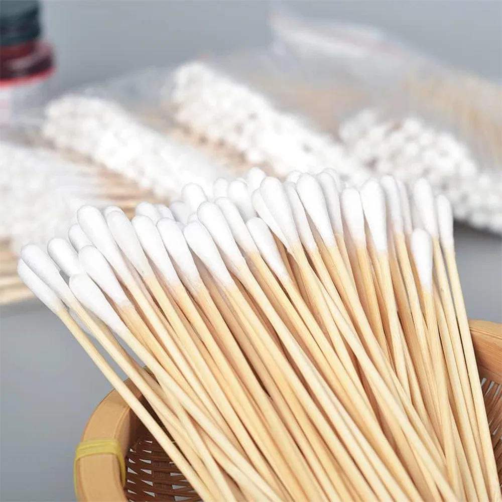 Biodegradable Cotton Swabs Natural Bamboo Wood Stick Daily Ear Cleaning Coton Tige for Baby Care