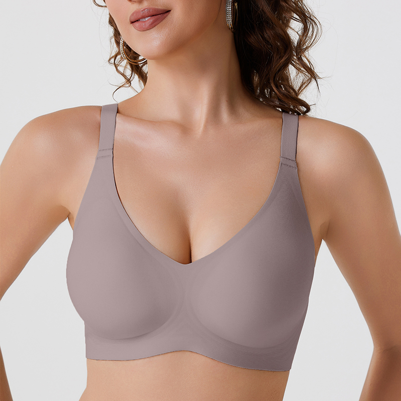 Amazon Popular ODM/OEM Sutiã Esportivo Sem Costura com Copo Cheio, Sem Fio, Confortável, Apoio, Almofadado, Sexy e Personalizável para Mulheres e Senhoras