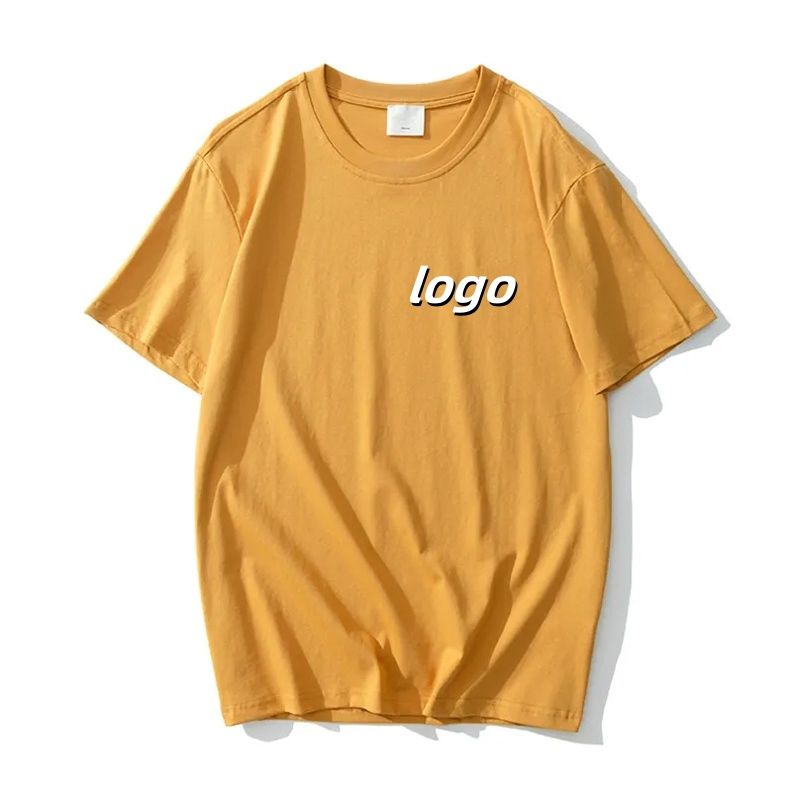 Atacado Camiseta de Algodão com Bordado de Marca Personalizada Oversized Designer 200GSM
