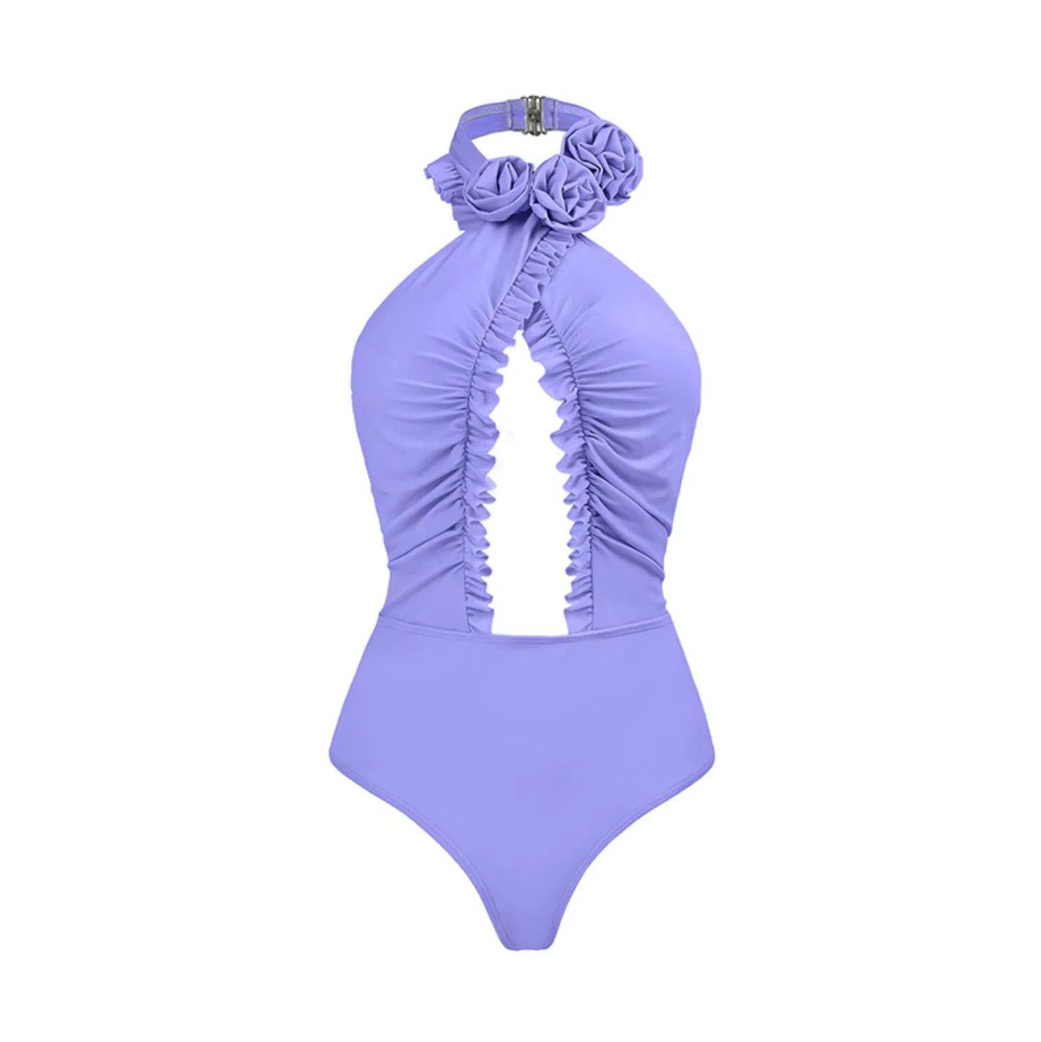 Fato de banho de peça única para mulher Floral Solid Color de alta qualidade