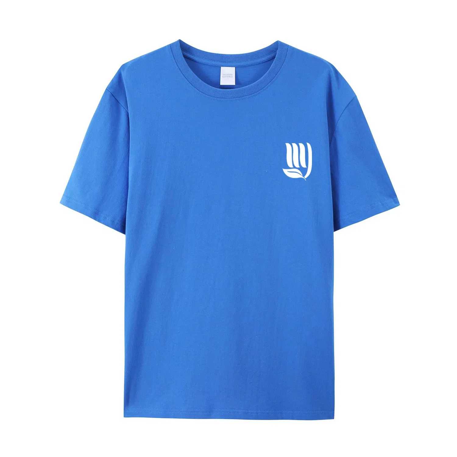 Camiseta masculina bordada personalizada, fonte fábrica da China, variedade de cores, tamanhos de camiseta