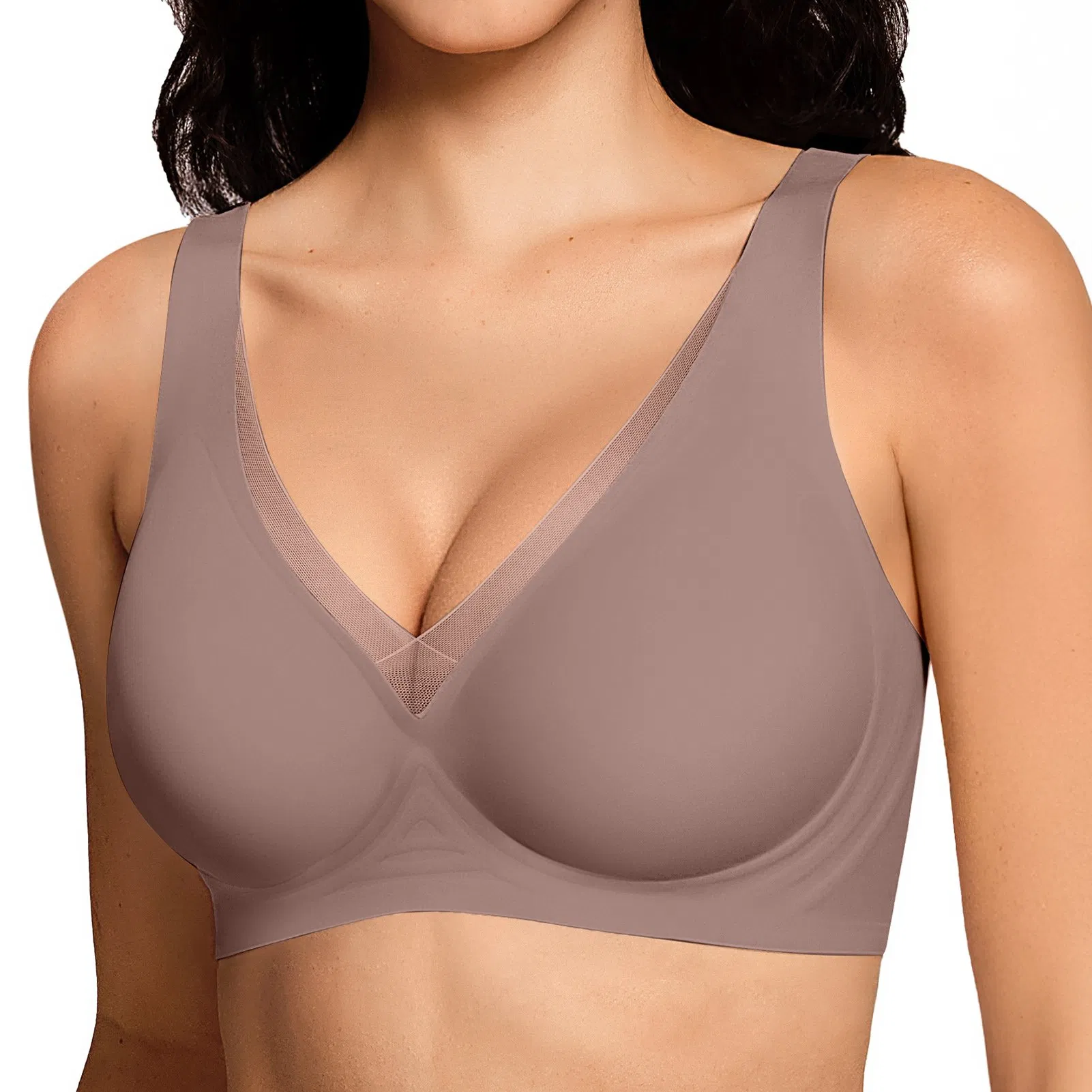 Sutiã esportivo sexy sem costura com suporte acolchoado e confortável, personalizado com logotipo, para mulheres
