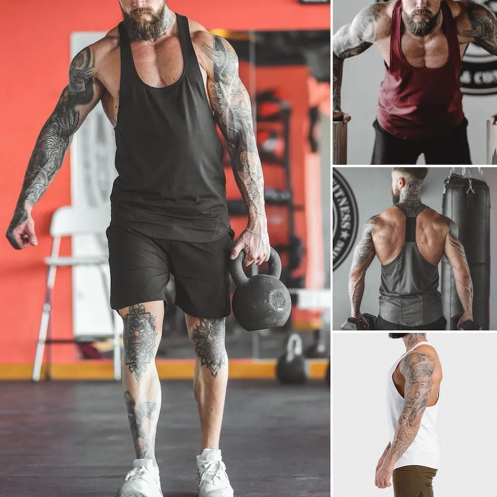 Camisetas sem mangas de secagem rápida para homens, tops de tanque stringer para musculação, vestuário de academia personalizado com logotipo, camisetas de corrida