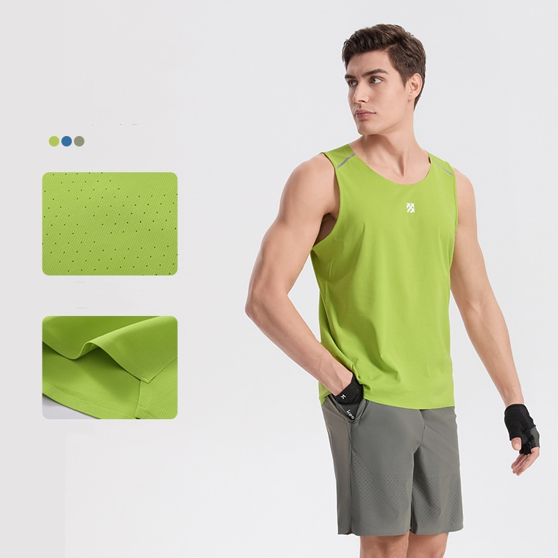 Camiseta de Ginásio por Atacado para Homens, Colete Casual de Verão, Estilo de Roupas Esportivas, Material Leve, Corte de Braço Caído, Camisetas de Gola Redonda para Homens