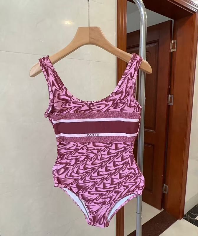 Moda de Verão Luxuosa Maiô Designer com Estampa Clássica Metálica Roupas de Banho Luxuosas