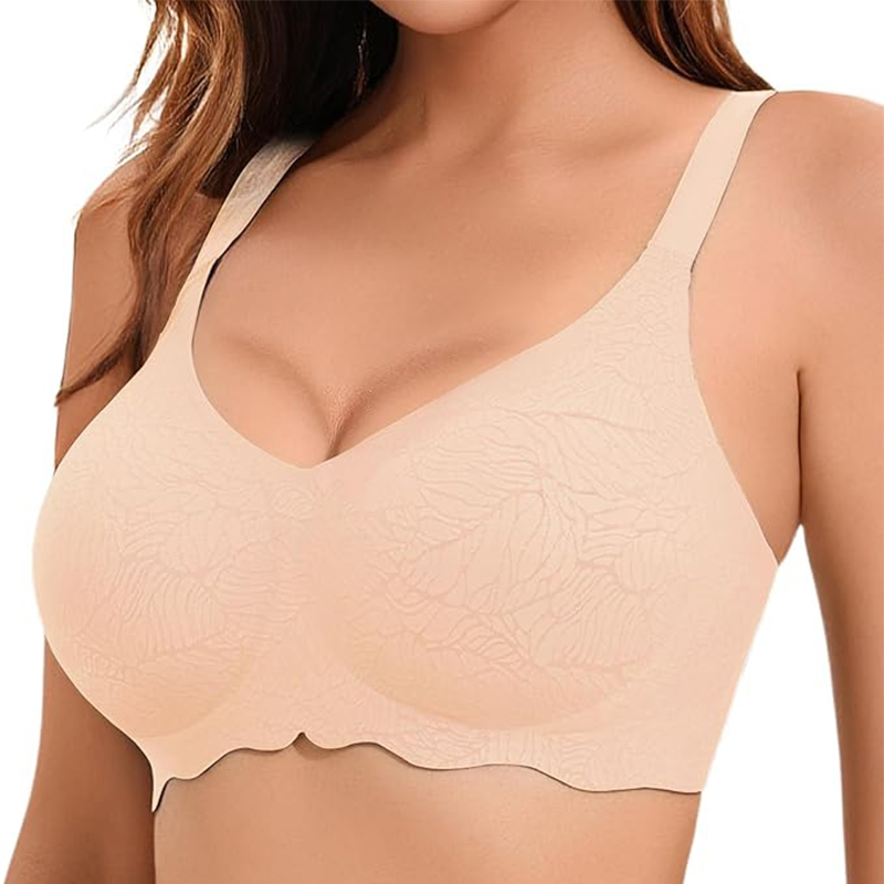 Venda Quente Amazon ODM/OEM Sutiã Esportivo Sem Costura com Copo Cheio e Suporte Sem Fios, Sexy, Almofadado e Personalizado com Logo para Mulheres e Senhoras