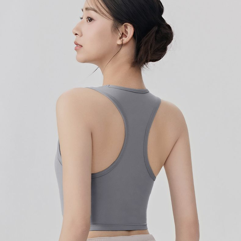 Melhor Vendas Regata de Ginásio Feminina Roupas de Fitness Yoga Top Cropped Feminino Moda