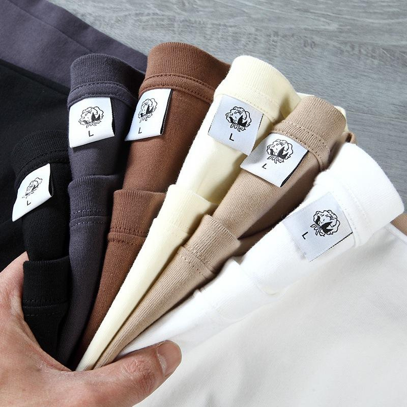 Camiseta de Algodão Premium de Luxo por Atacado Masculina 220 240 260 GSM Pesada Macia Respirável com Logotipo Personalizado Etiqueta Privada em Branco com Ombros Caídos Oversized