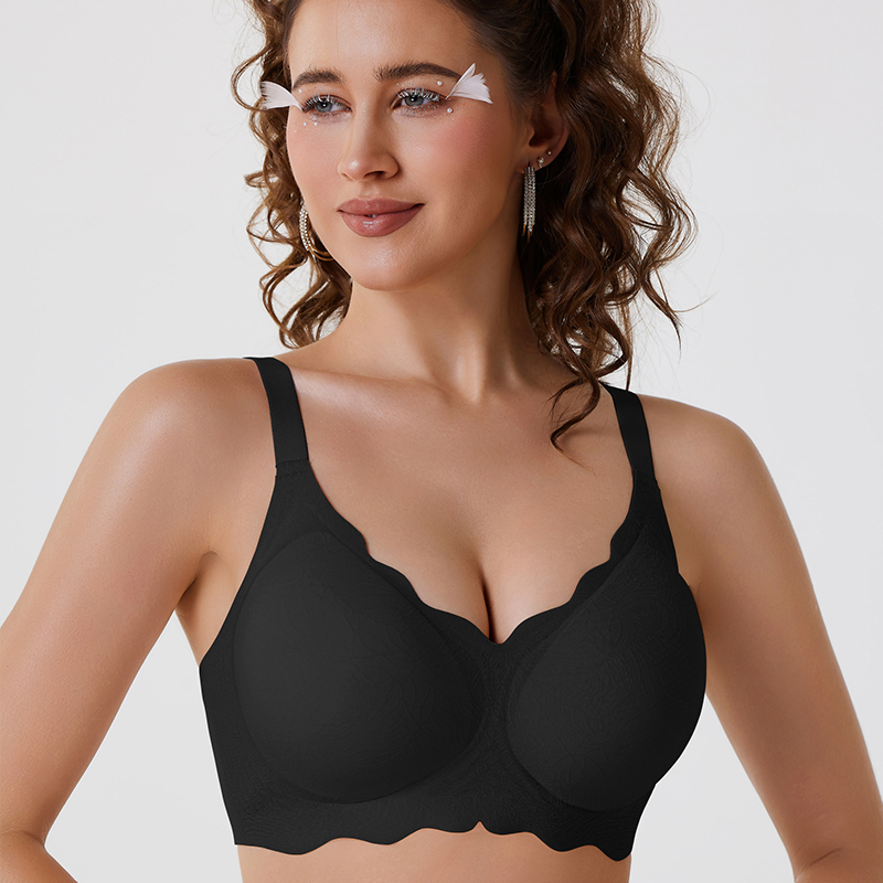 Sutiã esportivo sem costura, confortável, com suporte total, acolchoado e sexy, popular na Amazon, ODM/OEM, com logotipo personalizado para mulheres e senhoras