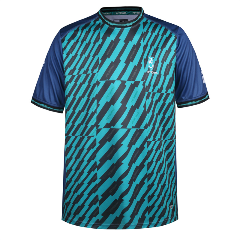 Camiseta masculina personalizada de poliéster reciclado RPET unissex, impressão total por sublimação, seca rápida, macia e adequada para o trabalho esportivo no verão