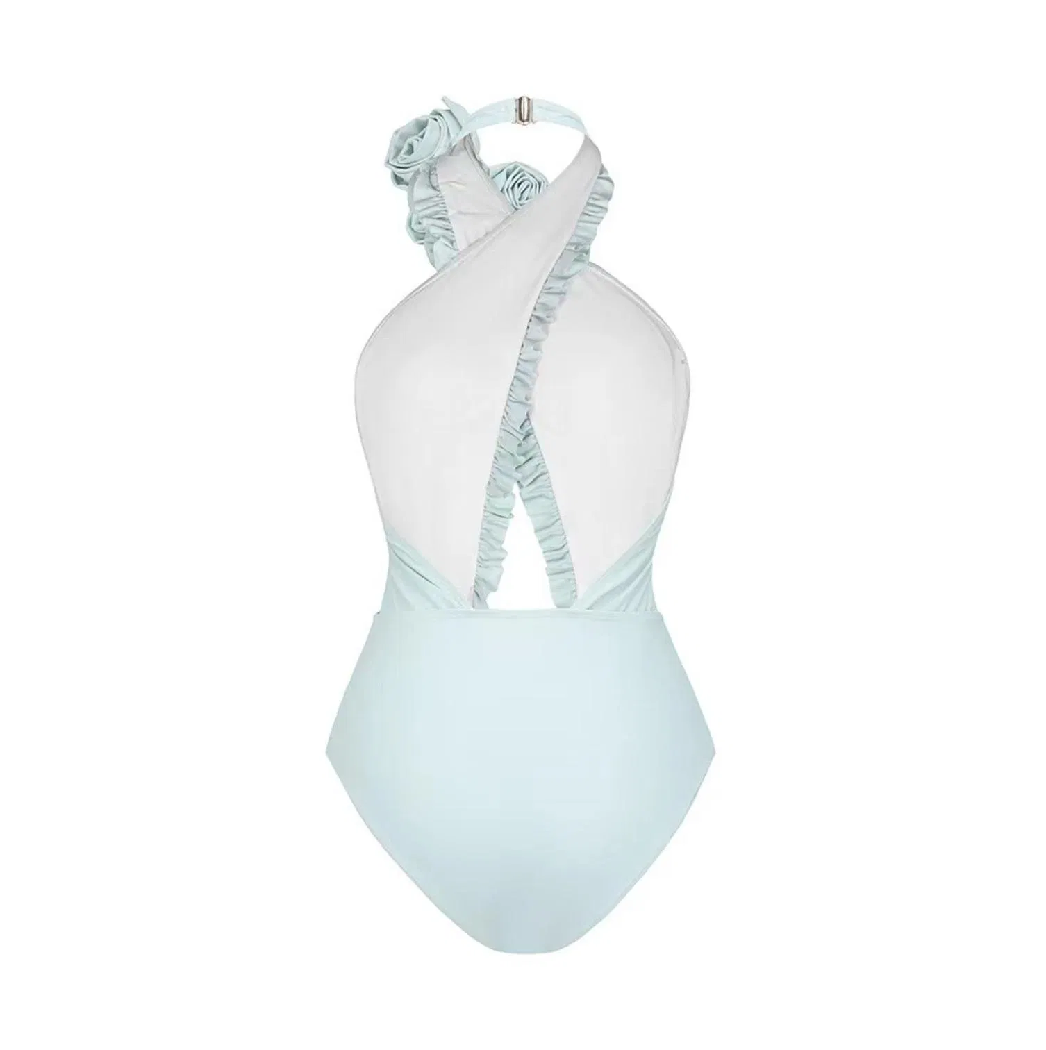 Fato de banho de peça única para mulher Floral Solid Color de alta qualidade