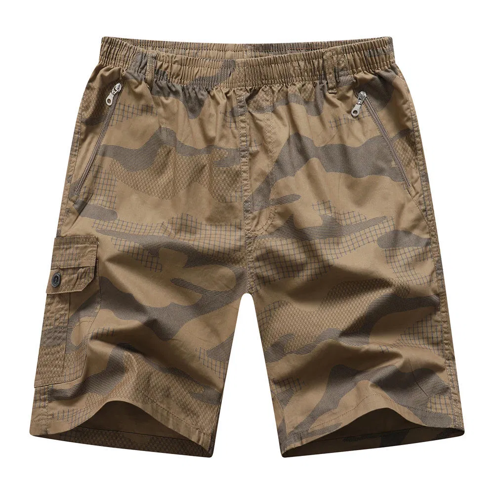 Shorts de Verão Masculinos em Algodão Stretch Camuflado Atacado Design Fashion Anti Rugas Canvas Casuais de Rua para Treino e Exercícios