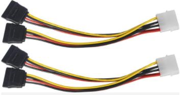 Cabo de Alimentação Molex de SATA para 4 Pin