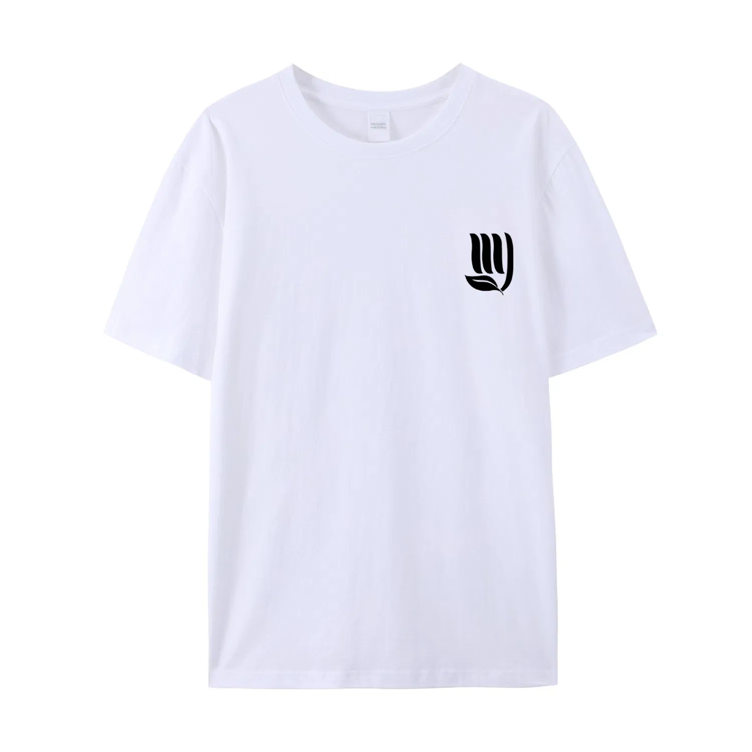 Camiseta masculina bordada personalizada, fonte fábrica da China, variedade de cores, tamanhos de camiseta