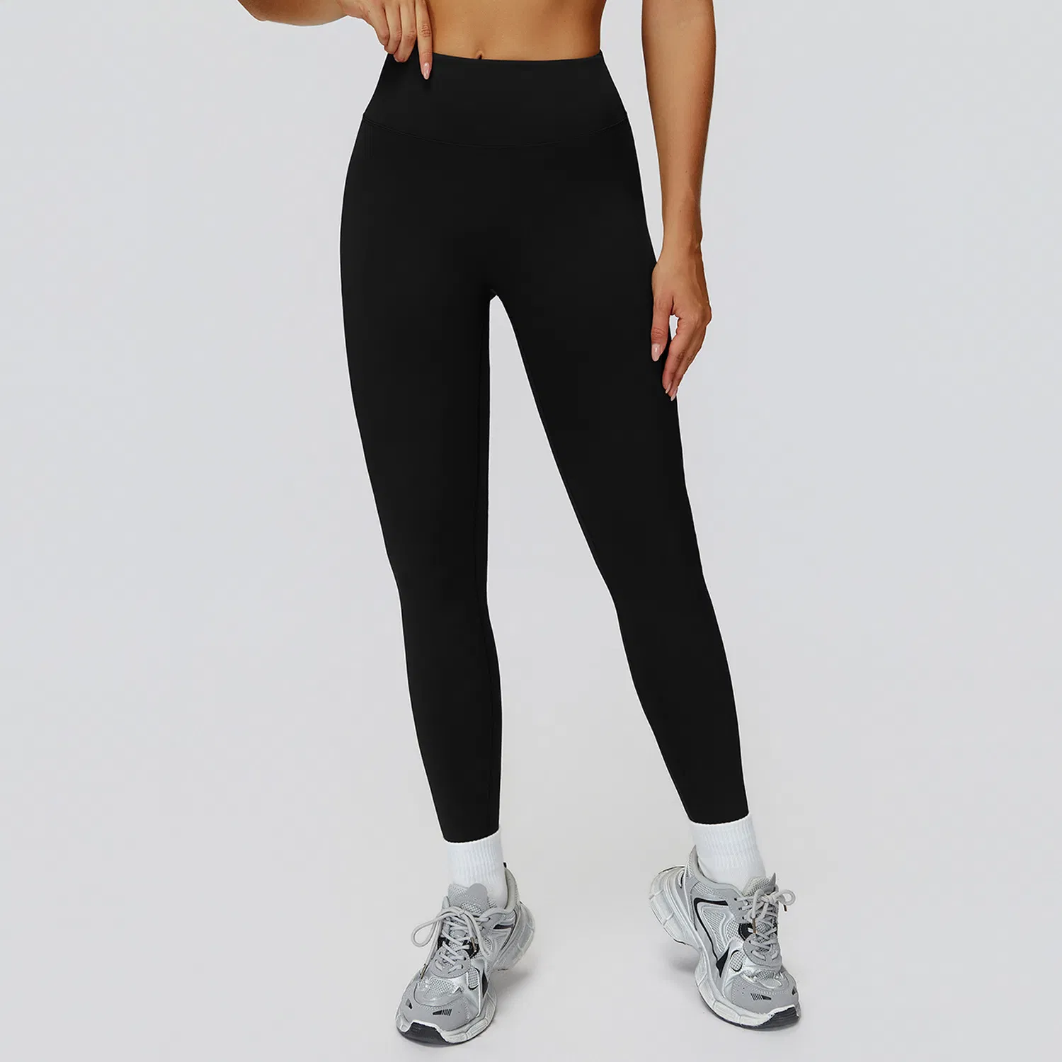 Legging de Yoga de Cintura Alta Forrada de Fleece para Esportes ao Ar Livre, Corrida e Fitness