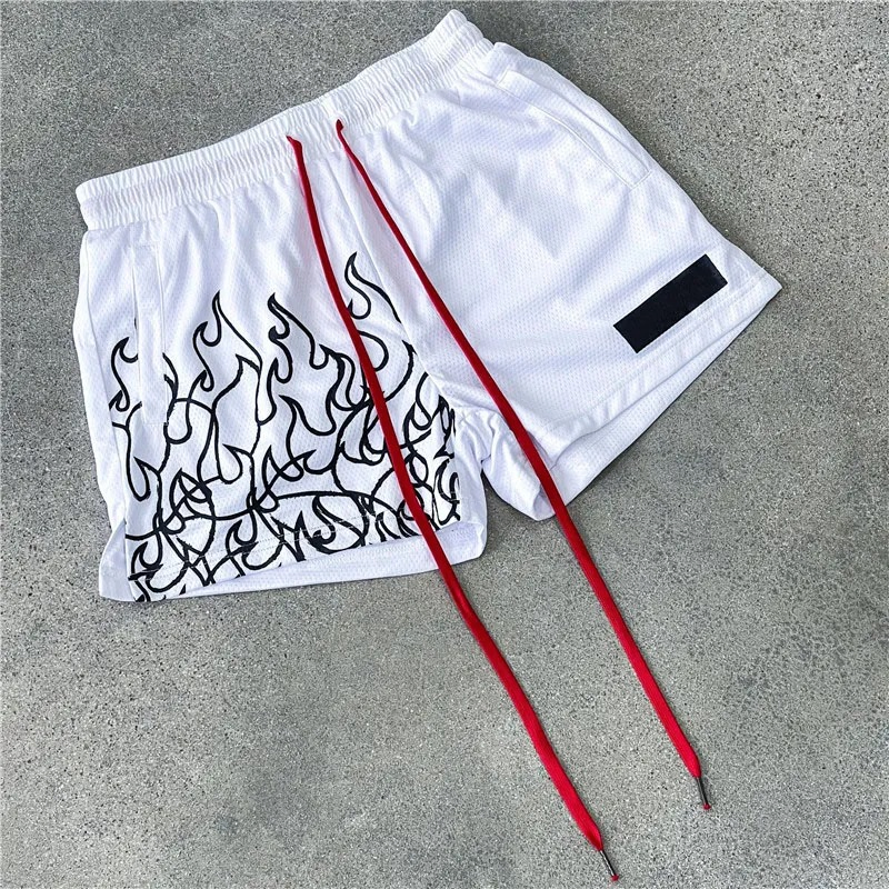 Shorts de Esporte Masculinos em Malha, Ajuste Solto, Secagem Rápida, Respirável, para Academia, Corrida, Treinamento, Casual, Fitness