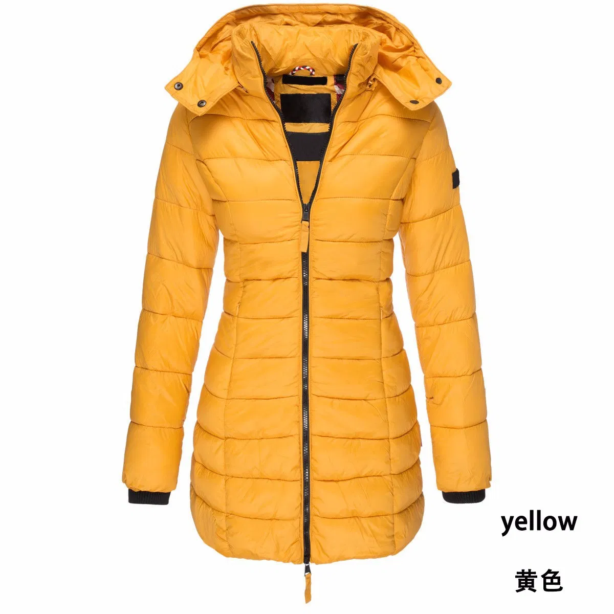 Casaco de Inverno Feminino Puffer com Capuz Jaqueta Leve Quente Roupa Externa