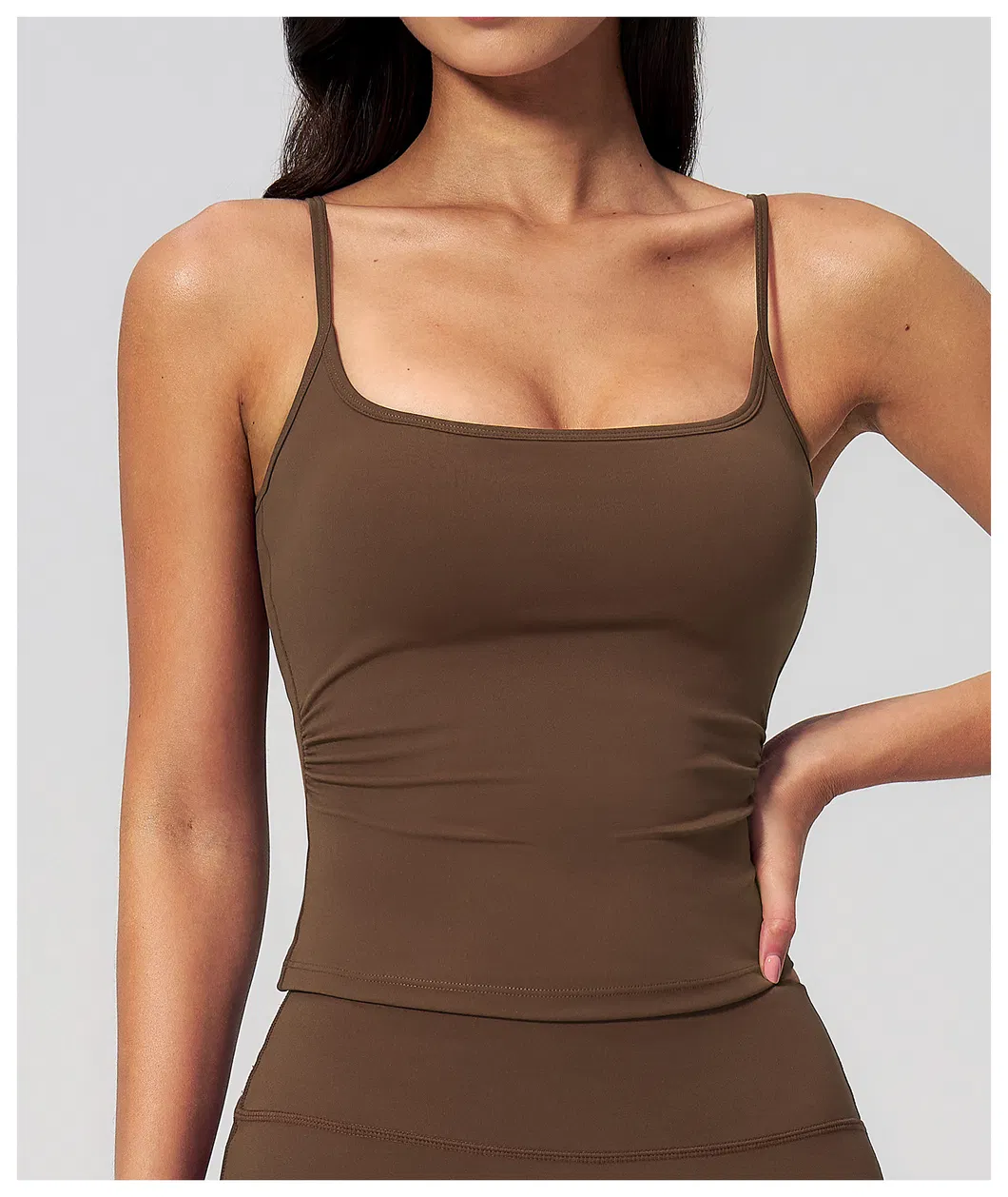 Camiseta de treino sem mangas para mulheres, personalizada com logo, top de ginástica canelado para mulheres