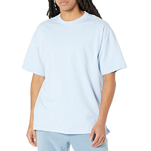 Camiseta básica oversized de algodão pesado, de manga curta, em cores sólidas, para homens, em atacado, camiseta personalizada oversized