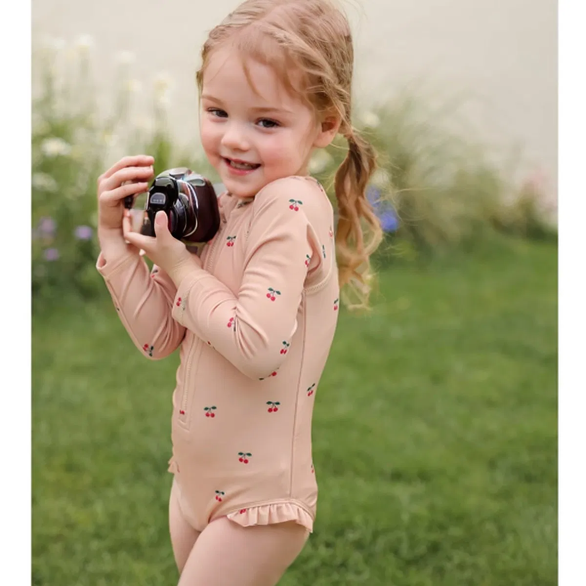 Conjunto de Maiô Personalizado de Verão para Meninas com Proteção UV, Roupas de Natação para Crianças, Biquíni para Bebês, Roupas de Praia