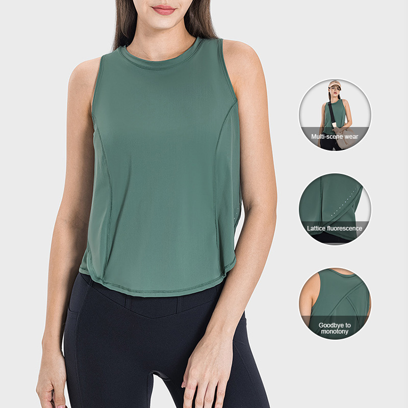 Camisas de treino personalizadas com logo, tecido que absorve a umidade, costura baggy, blusa respirável com alças cruzadas para esportes, academia, yoga