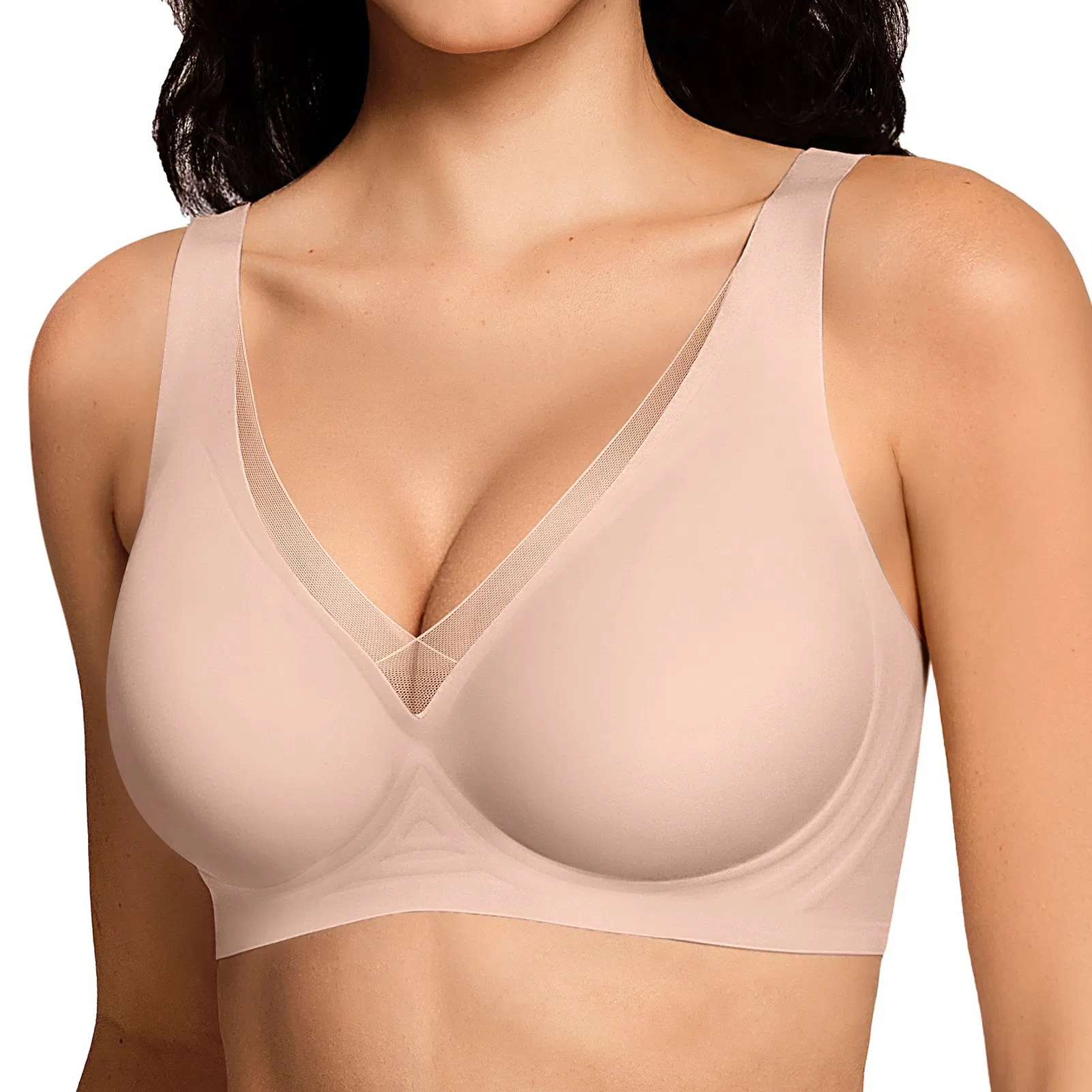 Sutiã esportivo sexy sem costura com suporte acolchoado e confortável, personalizado com logotipo, para mulheres