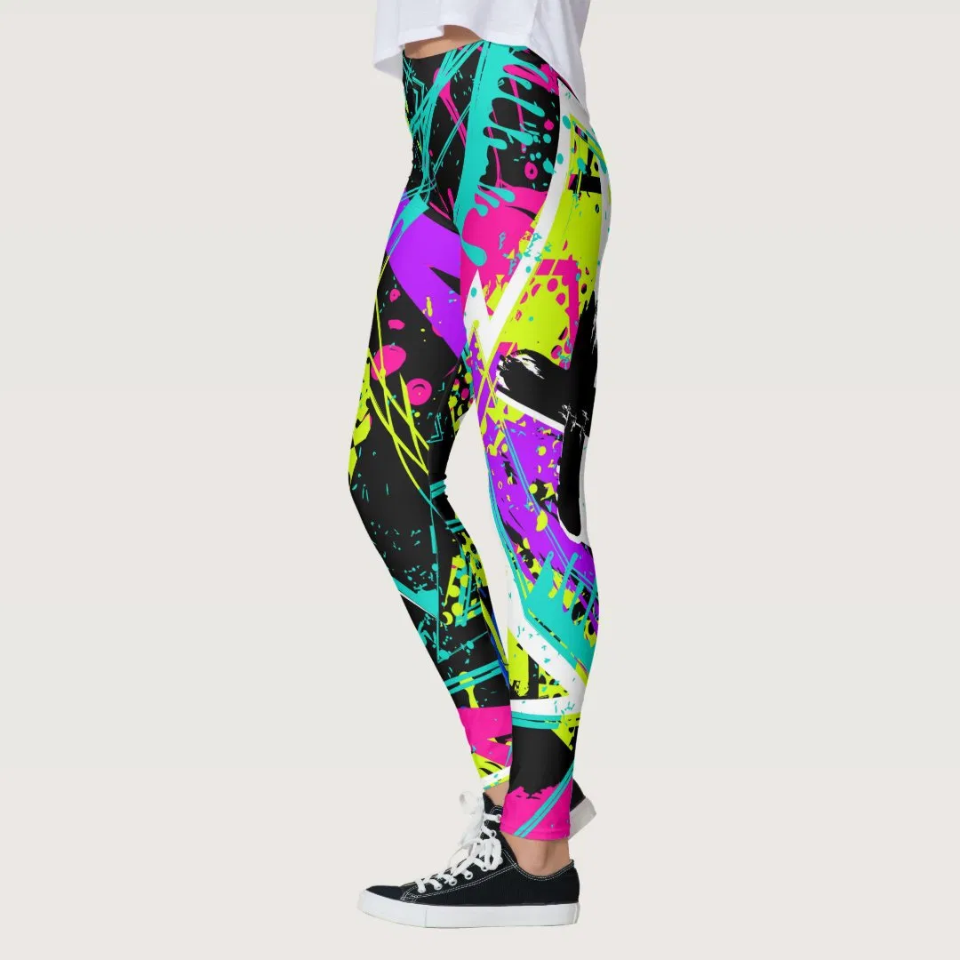 Calças Leggings Coloridas Novas para Mulheres, Alta Cintura, Esticáveis, para Fitness, Esportes, Ginástica e Yoga
