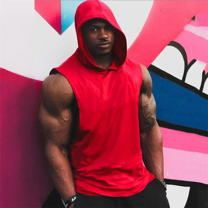Camisetas sem mangas de moletom para esportes, roupas de ginástica, camisetas de treinamento para homens, colete de fitness, roupas de musculação
