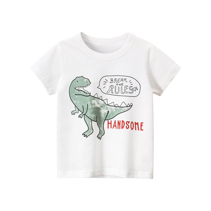 Moda Personalizada por Atacado 1688 Fábrica Camisetas de Manga Curta para Crianças com Estampa de Animais de Desenho Animado para Meninos e Meninas Roupas para Crianças