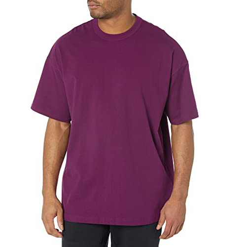 Camiseta básica oversized de algodão pesado, de manga curta, em cores sólidas, para homens, em atacado, camiseta personalizada oversized