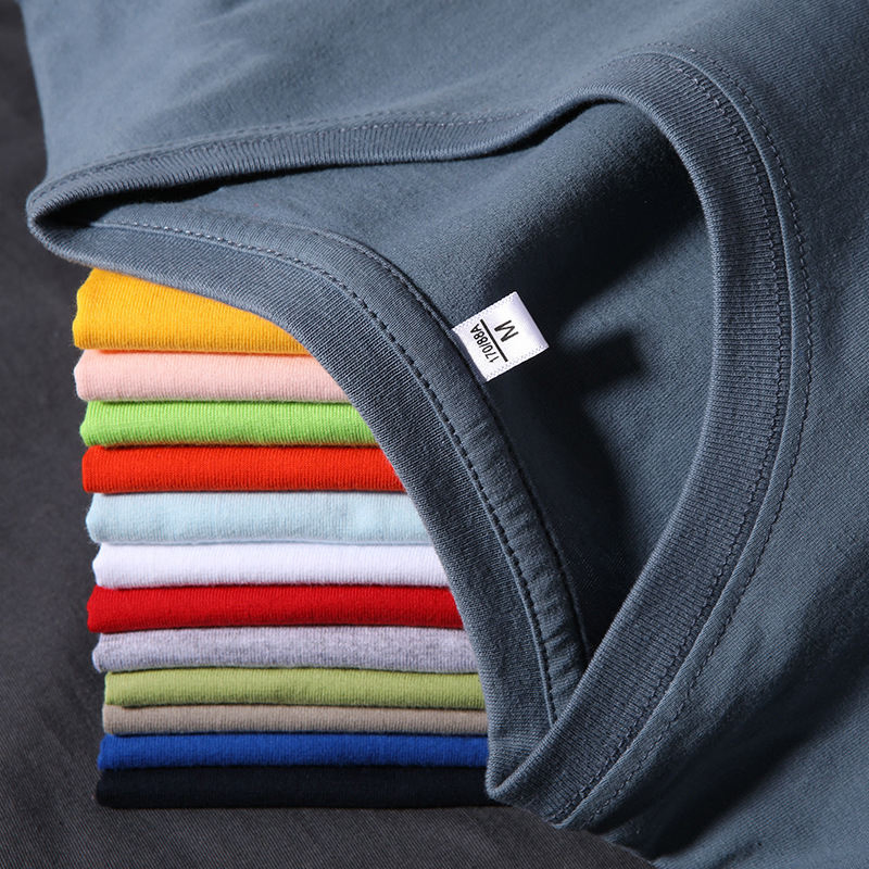 220GSM Alta Qualidade 100% Algodão Tamanho Plus Camiseta Masculina Impressa Lisa
