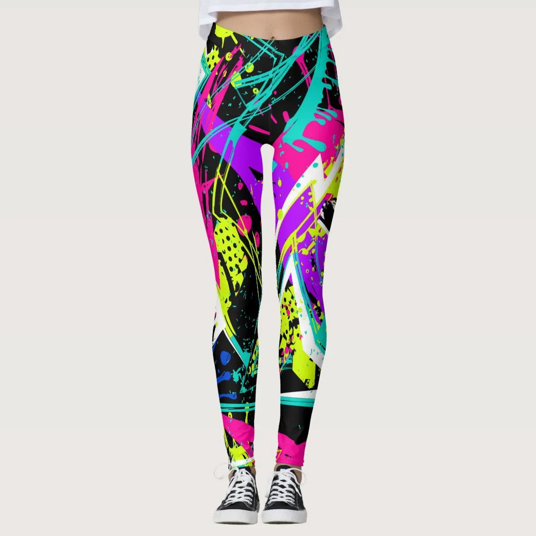 Calças Leggings Coloridas Novas para Mulheres, Alta Cintura, Esticáveis, para Fitness, Esportes, Ginástica e Yoga