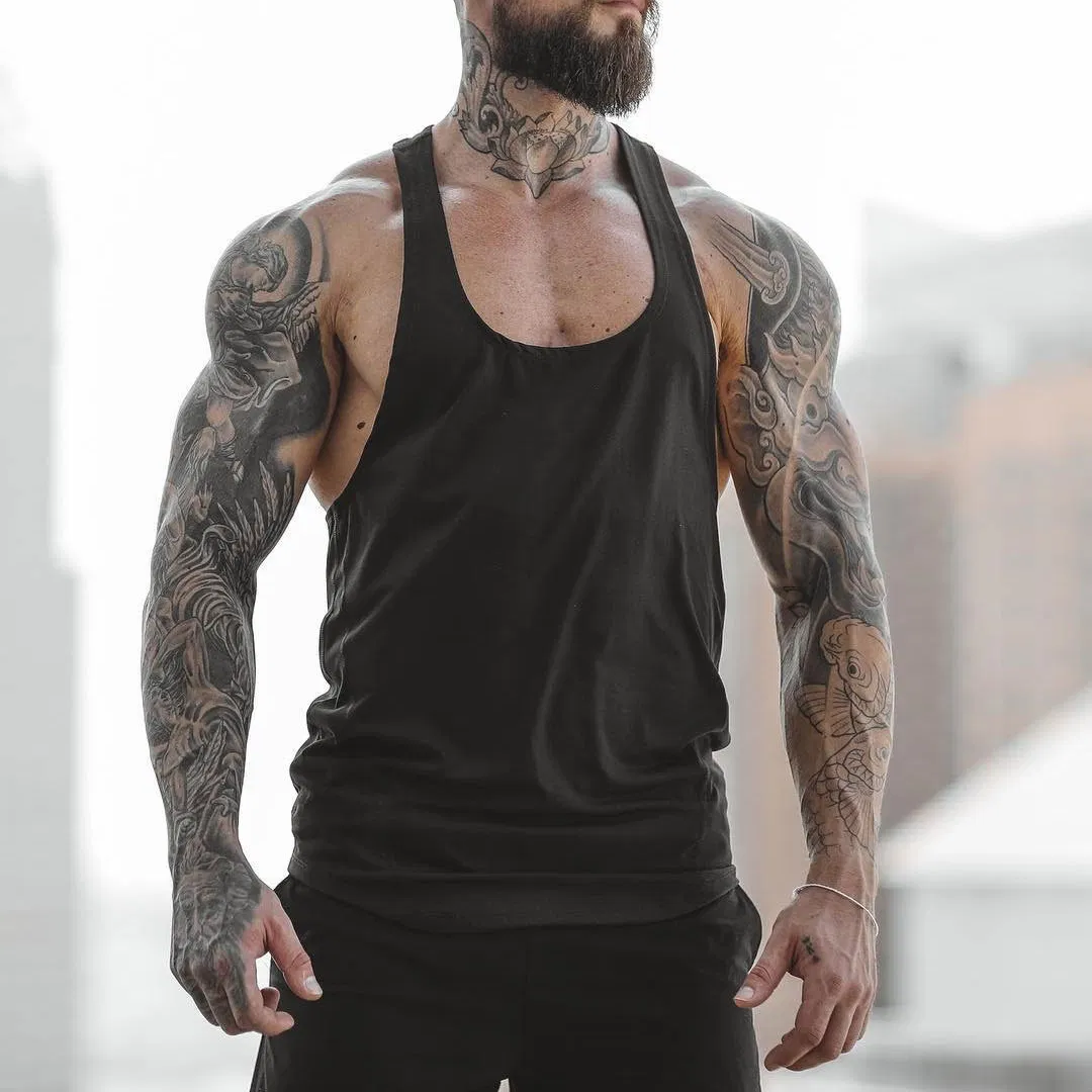 Camisetas sem mangas de secagem rápida para homens, tops de tanque stringer para musculação, vestuário de academia personalizado com logotipo, camisetas de corrida