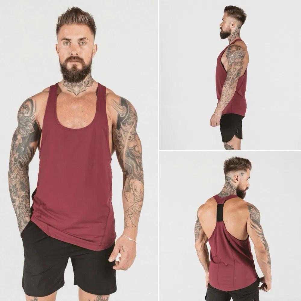 Camisetas sem mangas de secagem rápida para homens, tops de tanque stringer para musculação, vestuário de academia personalizado com logotipo, camisetas de corrida