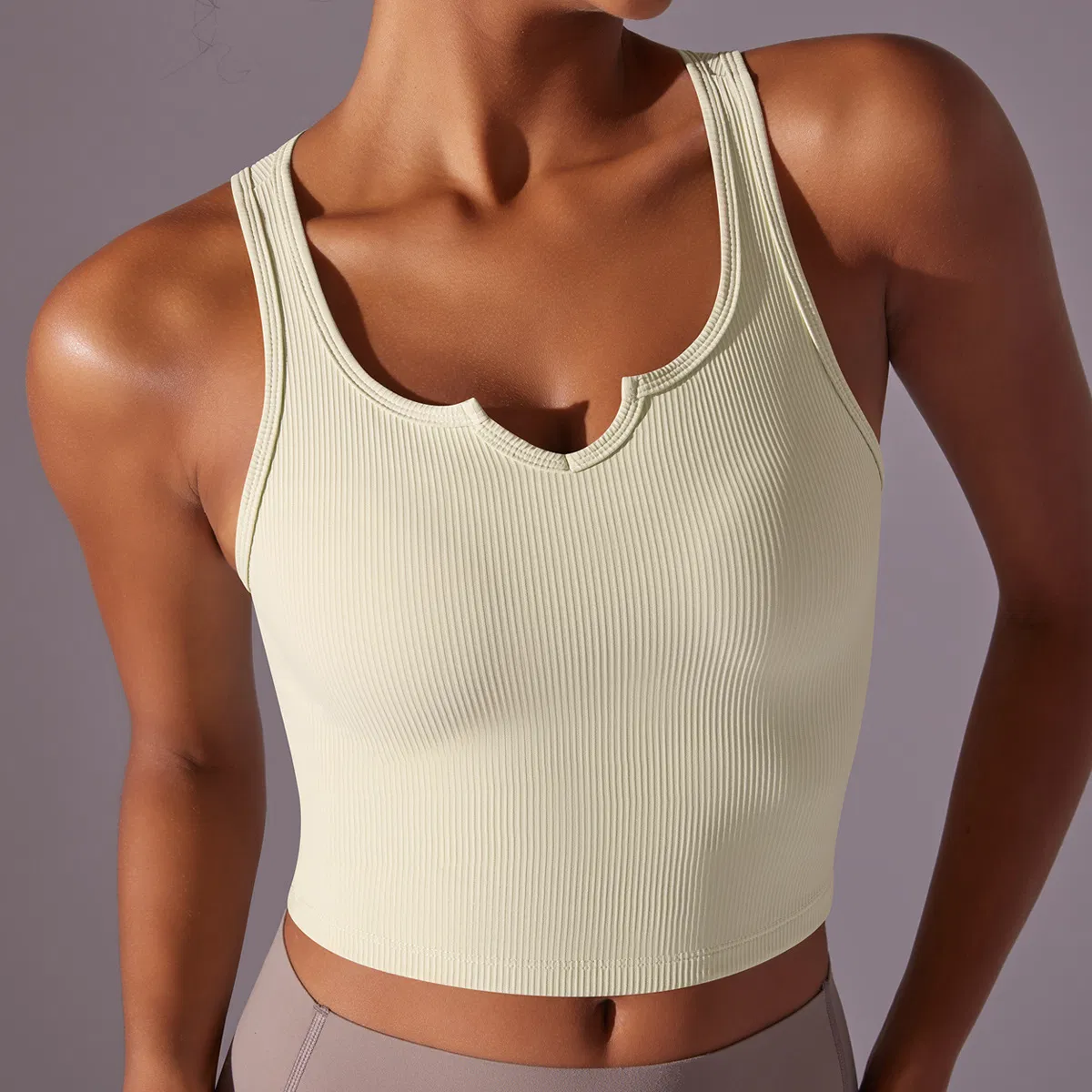 Sutiã esportivo feminino com suporte, sutiã de yoga, tops de lingerie para mulheres, colete de corrida canelado, roupas de ginástica
