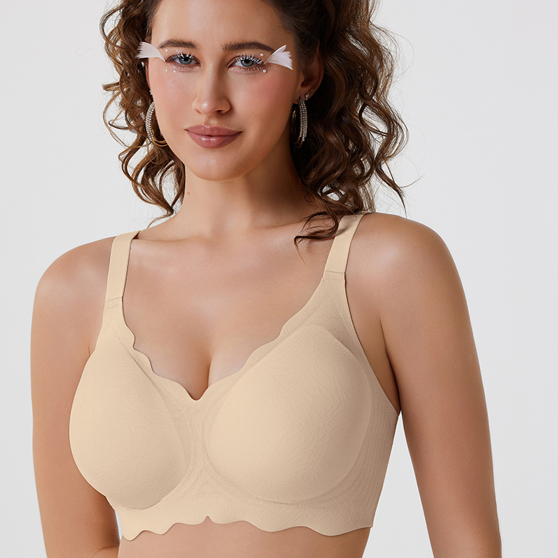 Sutiã esportivo sem costura, confortável, com suporte total, acolchoado e sexy, popular na Amazon, ODM/OEM, com logotipo personalizado para mulheres e senhoras