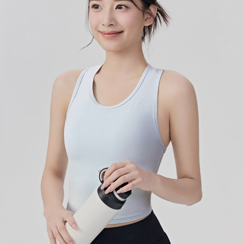 Melhor Vendas Regata de Ginásio Feminina Roupas de Fitness Yoga Top Cropped Feminino Moda
