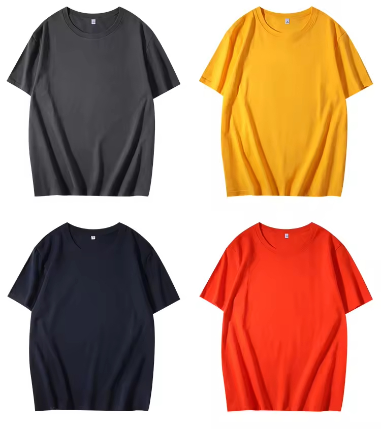 220GSM Alta Qualidade 100% Algodão Tamanho Plus Camiseta Masculina Impressa Lisa