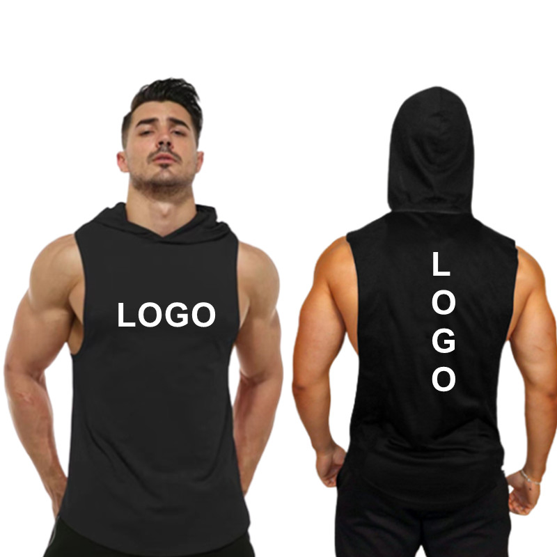 Camisetas sem mangas de moletom para esportes, roupas de ginástica, camisetas de treinamento para homens, colete de fitness, roupas de musculação