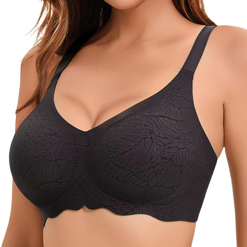 Venda Quente Amazon ODM/OEM Sutiã Esportivo Sem Costura com Copo Cheio e Suporte Sem Fios, Sexy, Almofadado e Personalizado com Logo para Mulheres e Senhoras