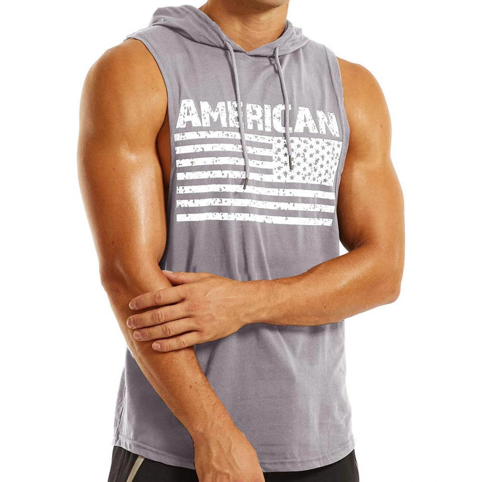 Camiseta masculina de alta qualidade por atacado com capuz