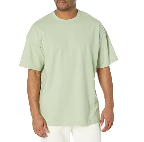 Camiseta básica oversized de algodão pesado, de manga curta, em cores sólidas, para homens, em atacado, camiseta personalizada oversized