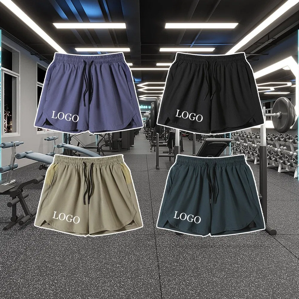Shorts de Basquete Personalizados para Homens Unissex Esportivos de Secagem Rápida para Corrida Treinamento Atlético Oversize 135GSM 4 Polegada 2 em 1 Poliéster