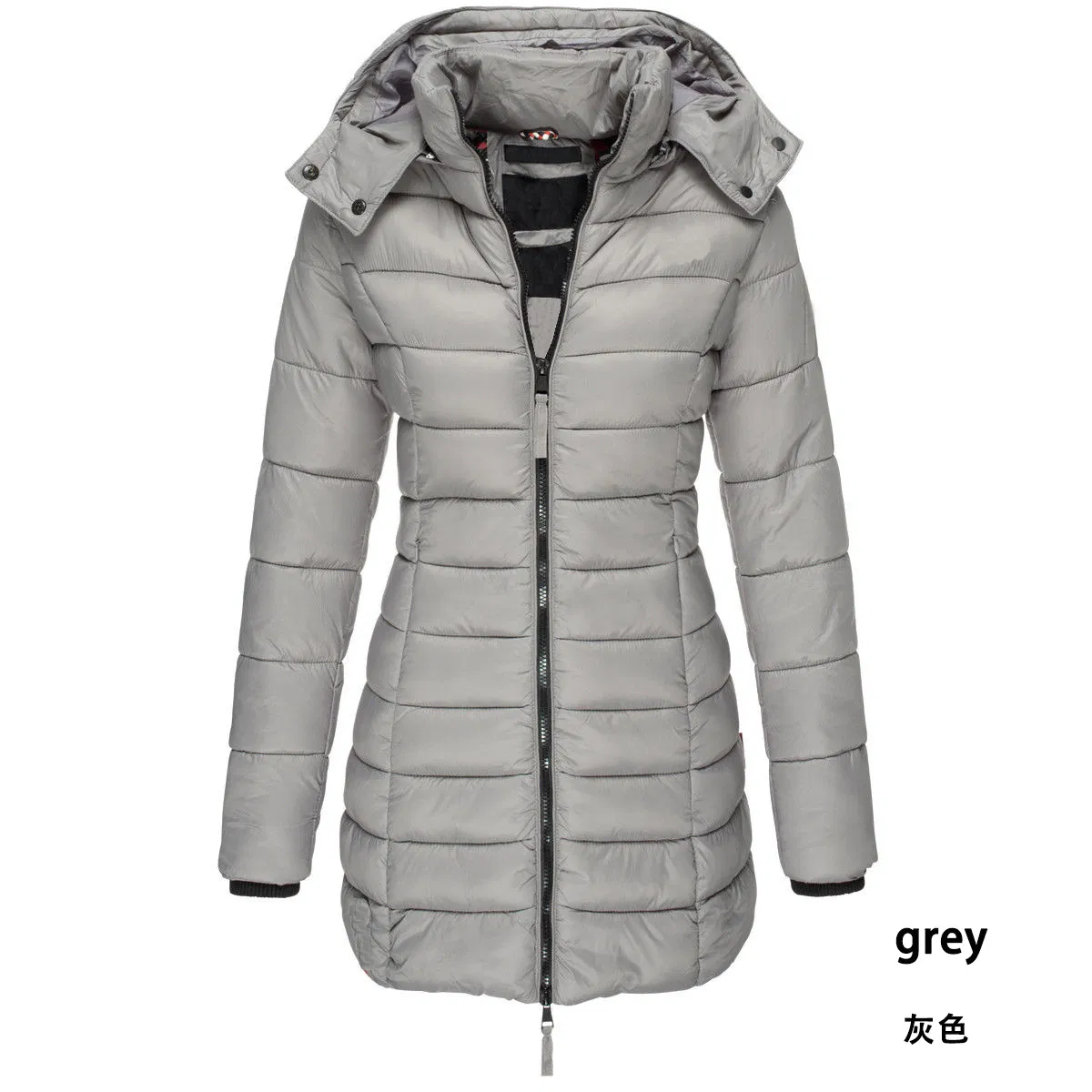 Casaco de Inverno Feminino Puffer com Capuz Jaqueta Leve Quente Roupa Externa