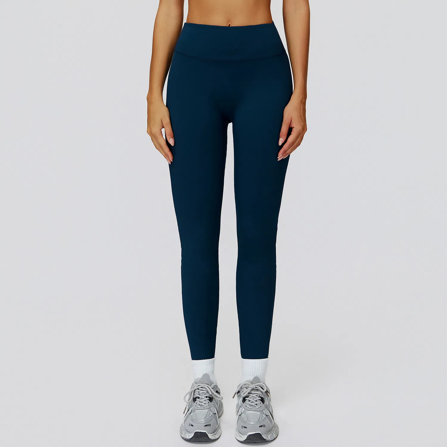 Legging de Yoga de Cintura Alta Forrada de Fleece para Esportes ao Ar Livre, Corrida e Fitness