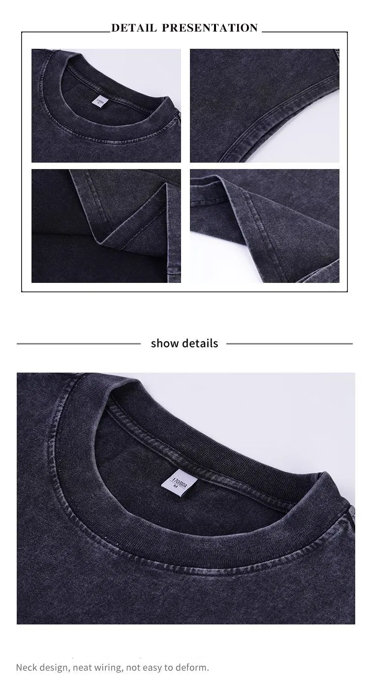Wholesale Vintage Washed Blank Tank Top Men Oversized Streetwear Sleeveless T-Shirt Cotton Gym Tee Loose Fit Summer Casual Vest