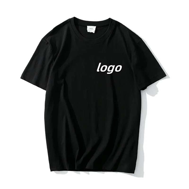 Atacado Camiseta de Algodão com Bordado de Marca Personalizada Oversized Designer 200GSM