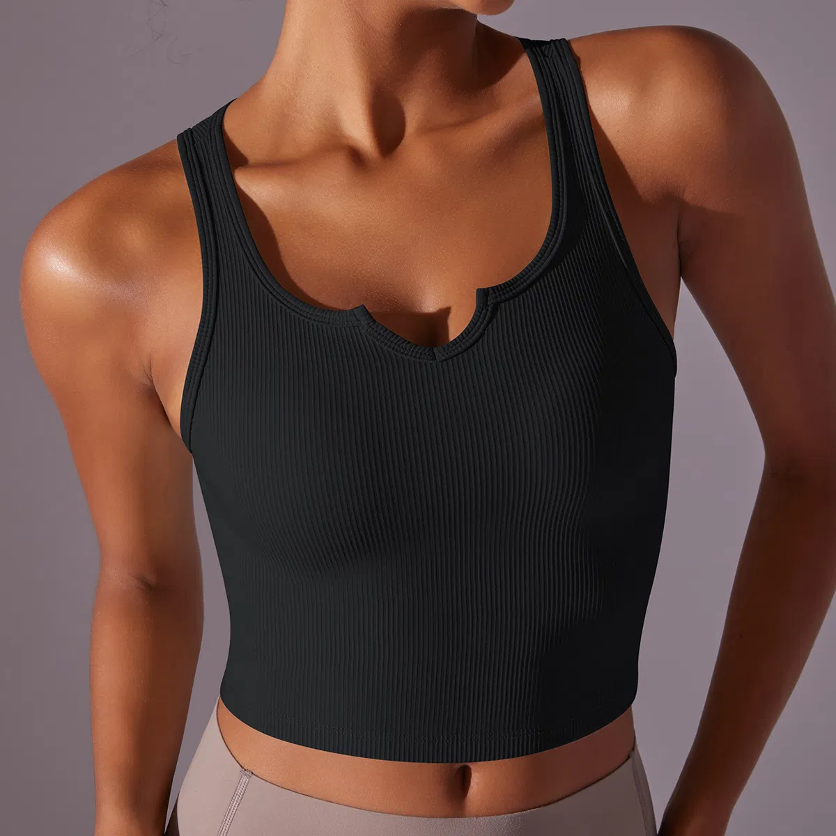 Sutiã esportivo feminino com suporte, sutiã de yoga, tops de lingerie para mulheres, colete de corrida canelado, roupas de ginástica