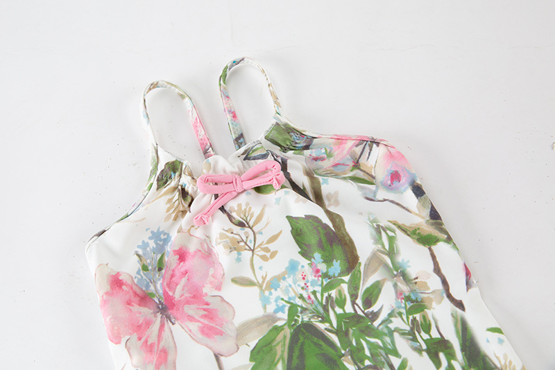 Roupas de banho florais infantis por atacado, maiô para bebês e crianças pequenas
